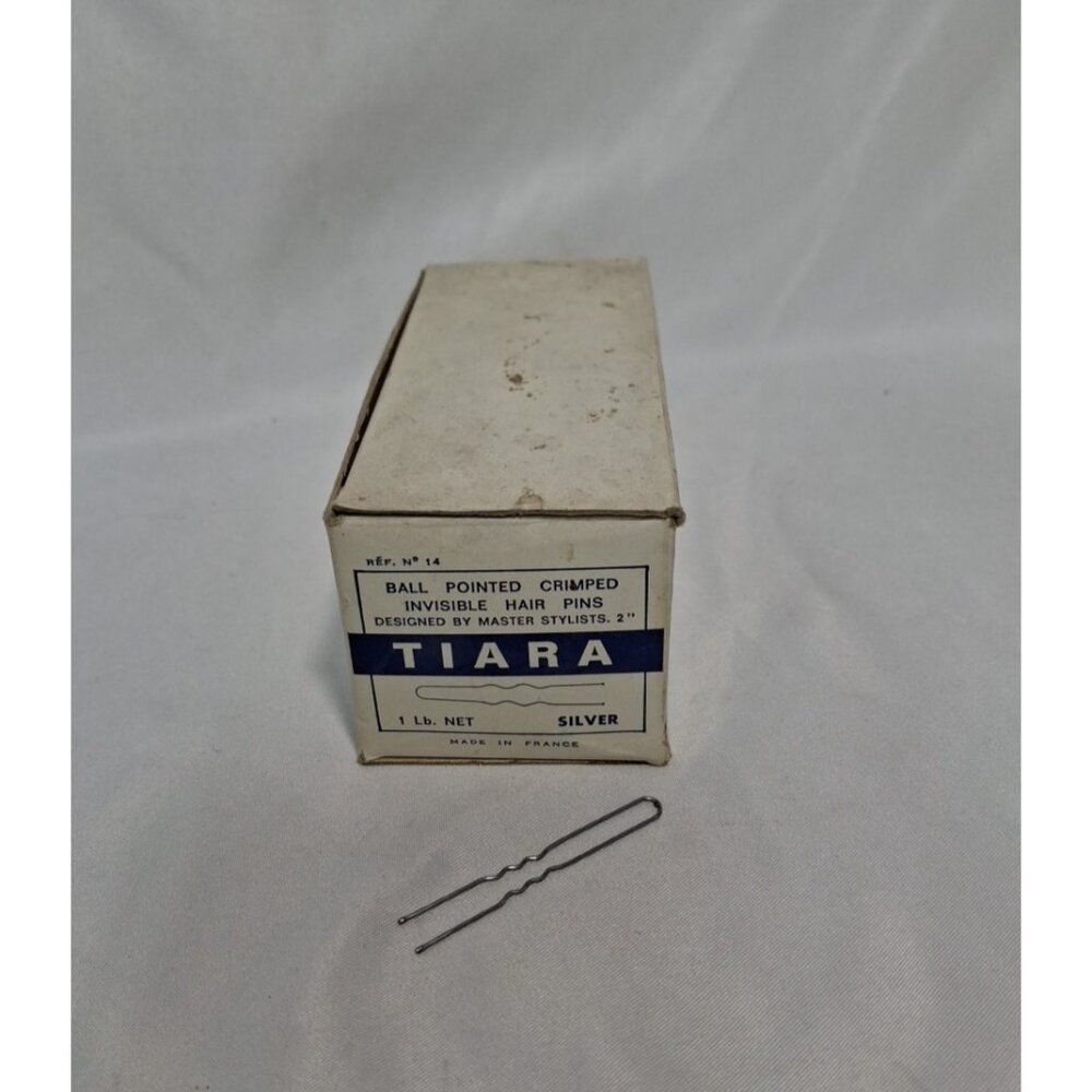 Vintage TIARA Salon-Tip Hair Bob Pins Bobby SZ 2" Silver  14 Oz
